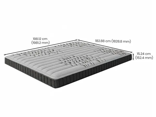 Rio Engineered Wood King Bed With Memory Foam King Bed Mattress (78 x 72 x 6 inches)